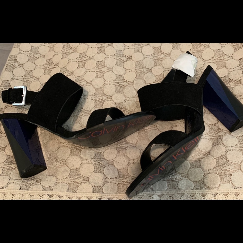 Calvin Klein open toe high heels